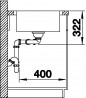 BLANCO 523036 évier Lemis 8 S-IF inox brossé sans excentrique