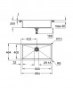 GROHE 31580SD1 évier K700 90-S 864 x 464mm inox brossé