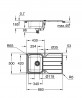 GROHE 31571SD1 évier K500 45-S 860 x 500mm acier inox brossé