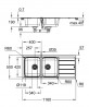 GROHE 31588SD1 Évier K500 80-S 1160 x 500mm acier inox brossé
