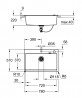 GROHE 31652AT0 évier K700 80-C 780 x 510mm granit gris