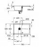 GROHE 31639AP0 évier K400 50-C 780 x 500mm granit noir
