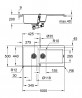 GROHE 31646AP0 évier K500 60-C 1000 x 500mm granit noir