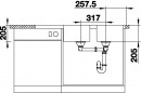 BLANCO 523036 évier Lemis 8 S-IF inox brossé sans excentrique