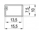 StrongLumio goulotte électrique 15x10mm auto-adhésive, blanche, 2m