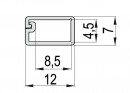 StrongLumio goulotte électrique 12x7mm auto-adhésive, blanc, 2m