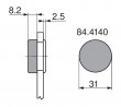 BLUM 84.4140 cache-vis verre "O" noir