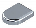 BLUM 84.4120 capuchon extérieur charniere, verre percé, forme "D", chrome brilla