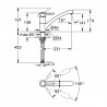 GROHE 30575000 Robinet BauClassic sortie basse chromé