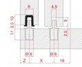 TERNO profil inférieur 2170/A elox 2m