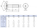 Vis tete hexagonale M6x80 pour écrou BA02