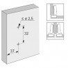 HETTICH 9075088 sous-couche 8099 D=5 mm excentrique pré-monté vis a bois