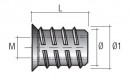 BU29 Écrou a collet M8x20mm