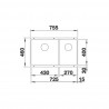 BLANCO 527167 Évier Subline 430/270-U InFino manuál Silgranit PuraDur blanc soft BLANCO 527167 Évier Subline 430/270-U InFino manuál Silgranit PuraDur blanc soft