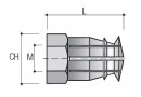 BU33 Cheville naraçable M4x7,5/5,5mm laiton