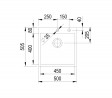 StrongSinks S3 évier Duna 500 500x505mm avec excentrique inox