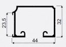 SEVROLL 01714 Exclusive guidage supérieur 3m argent