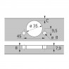 HETTICH 9094486 Sensys 8676 charniere 110° pour porte 10mm, 45x9,5 PTO cheville