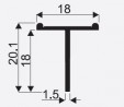 SEVROLL 01370 barre de liaison T Decor 3m oliva