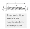 SPAX vis a bois 3,5x15 tete demi-r ond TXS,W,4C