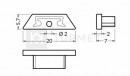 StrongLumio embouts pour profil Arc droits, gris (paire)