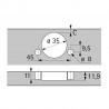 HETTICH 9313201 Novisys charniere semi-appl. 105° presse SiSy