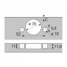 HETTICH 9313111 Novisys charniere semi-appliquée 105° TH presse SiSy