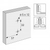HETTICH 9313874 Novisys rondelle de montage cale en croix D1,5 vis euro
