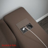 VersaHit Dual prise électrique 1x 230V, Fr, USB A/C 5V alu brossé