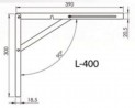 Console rabattable 400mm satin