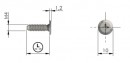 IF-vis Flat M4x15 décoratif tete plate