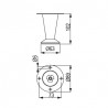 StrongLegs pied de meuble FS010 102mm noir mat