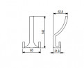 TULIP porte-manteau Cid XL nickel brossé