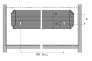 HETTICH 48428 Passe plat inséré 600 mm alu