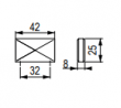 TULIP Knop Envel 32 or foncé brossé + vis
