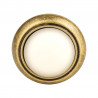 TULIP Bouton Gipa doré ancien/porcelaine blanche + vis