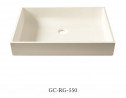 GETACORE umyvadlo GC-RG-550 GC2008 Davos White s přepadem