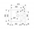 StrongSinks S3 évier granit Vardar 615, 615x500mm avec égouttoir et cuvette brun
