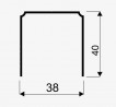 SEVROLL 05989 Guidage supérieur simple 3m noir mat