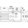 FRANKE Évier SKX 651 1000x500mm inox