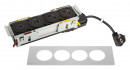 K- LEGRAND prise électrique Disq´In 2x 230V FR + 1x USB A+C, HDMI, noir/inox