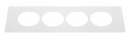 K- LEGRAND prise électrique Disq´In 2x 230V FR + 1x USB A+C, HDMI, blanc/blanc
