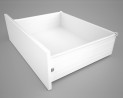 FGV tiroir, glissiere a rouleaux avec côtés, H150/270mm/25kg, blanc