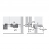 HETTICH 71115 STB 15 guidage inférieur 3000mm argenté anodisé
