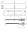 IF-Quick Tech vis d'assemblage plan de travail 35mm 150mm