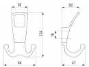 TULIP porte-manteau Ener XL nickel brossé + vis