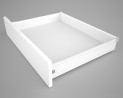FGV tiroir, glissiere a rouleaux avec côtés, H85/550mm/25kg, blanc