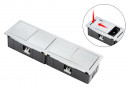 VersaHit Mono combi prise électrique 1x230V, FR, USB A/C, alu brossé