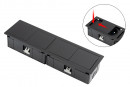 VersaHit Mono combi prise électrique 2x230V, Schuko, noir mat