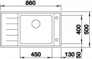 BLANCO 523001 Évier Andano XL 6S-IF Compact InFino c/excentrique inox